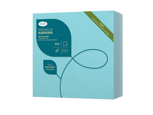 Bio Dunisoft® Napkin 40 x 40 cm Mint Blue