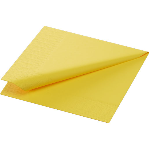 Tissue Napkin 24 x 24 cm Yellow 3-ply
