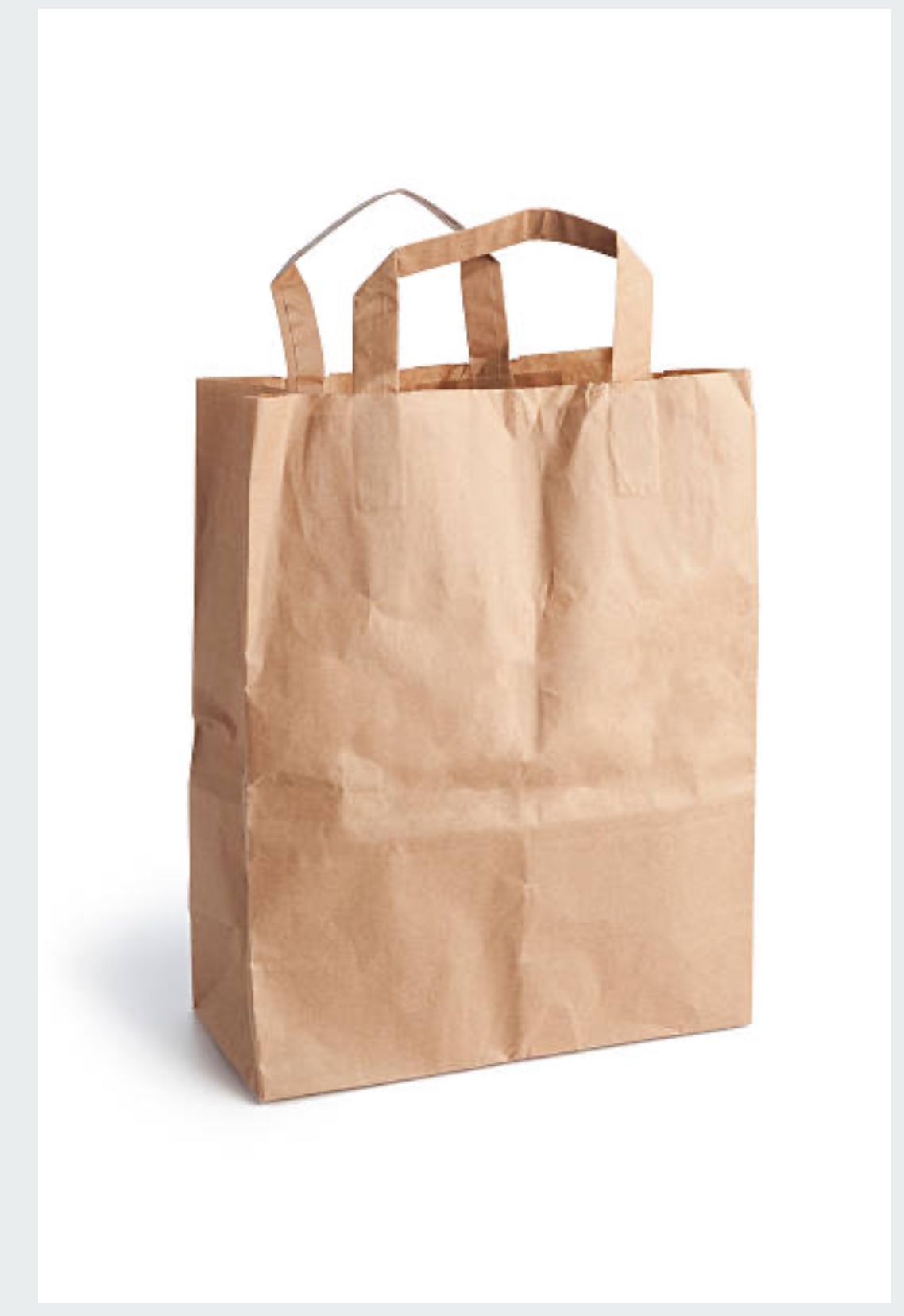 brown carry bag With Flat Handle no 8/2 Pack of 100